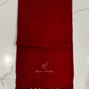Alpaca Camargo Red Alpaca Scarf